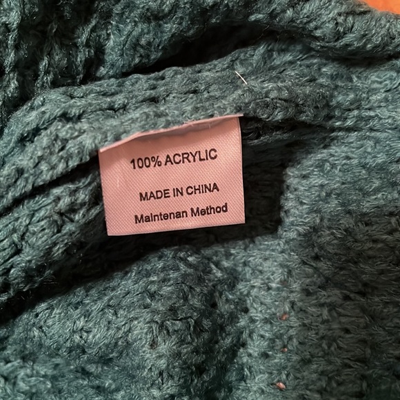 Zesica Amazon Find NWT❗️Peacock Green Crewneck Tie Waist Sweater Dress - Picture 7 of 9